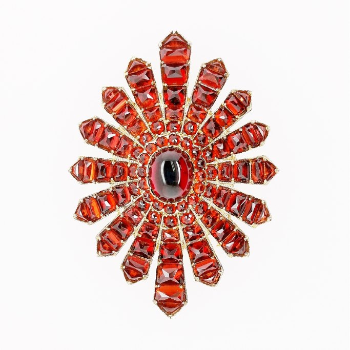 SVガーネットブローチ/ペンダントヘッド