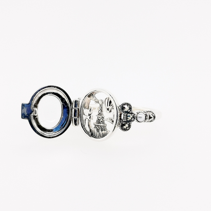 SVシードパール&クォーツフランス窓リング