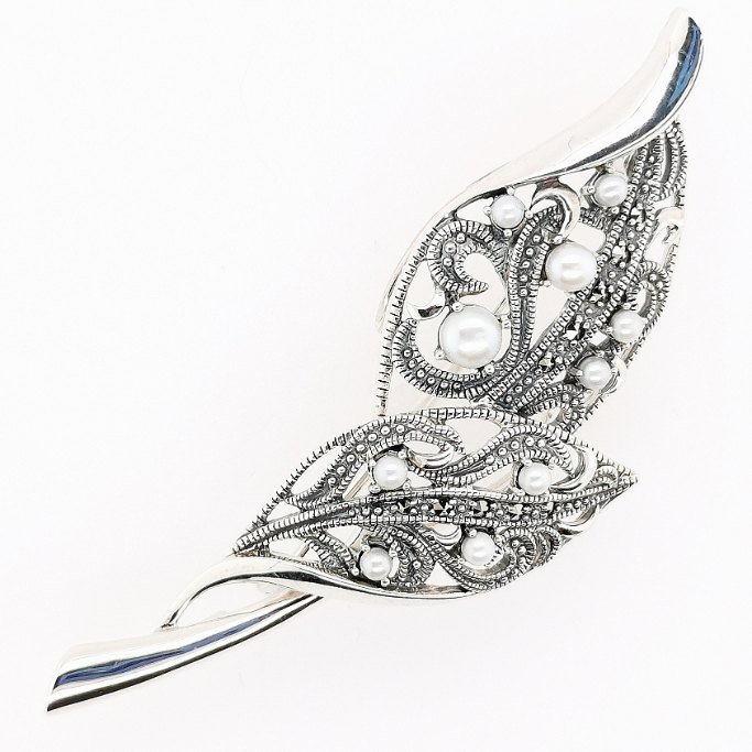 SVリーフブローチ/ペンダントヘッド